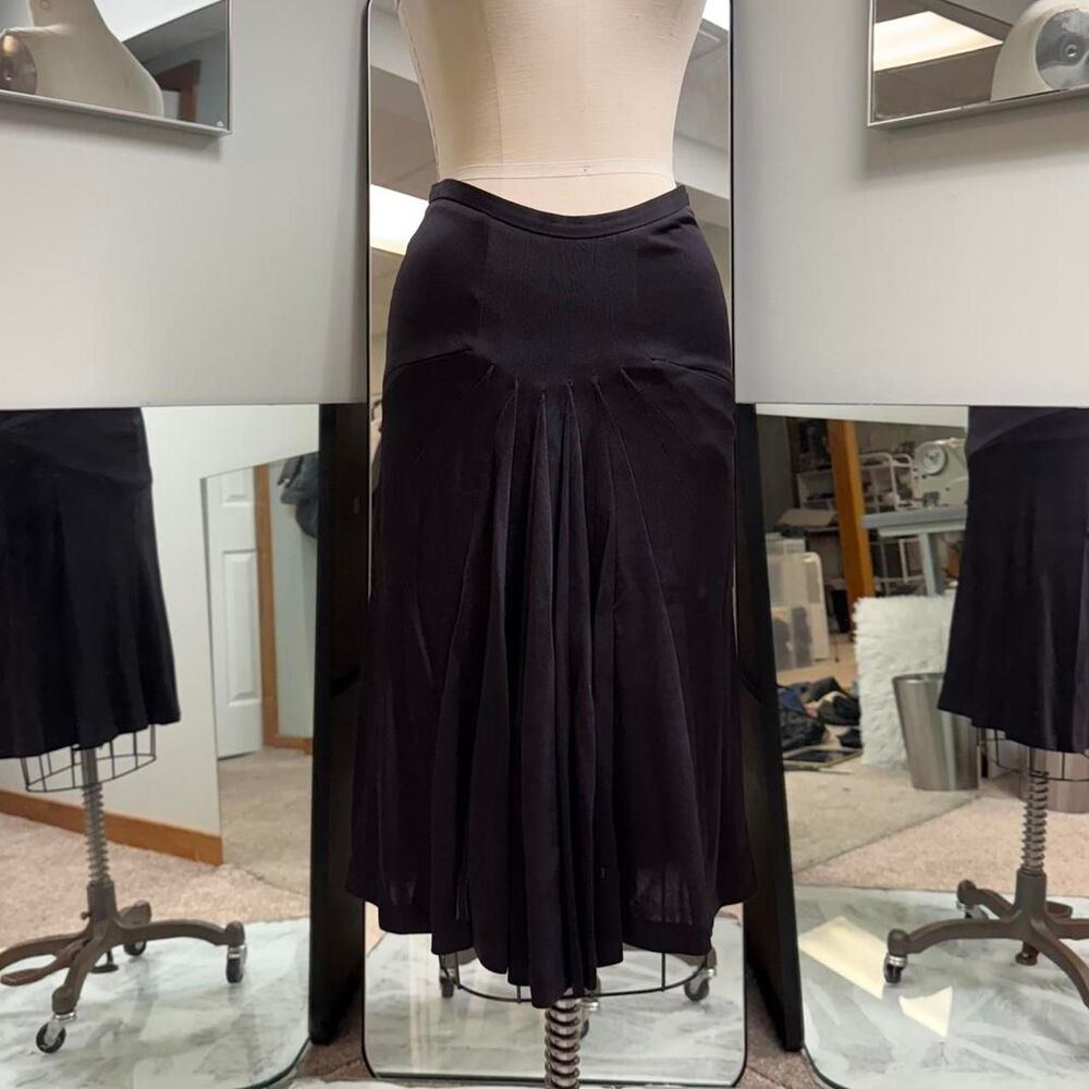 Roberto Cavalli Purple Pleated Flare Skirt
